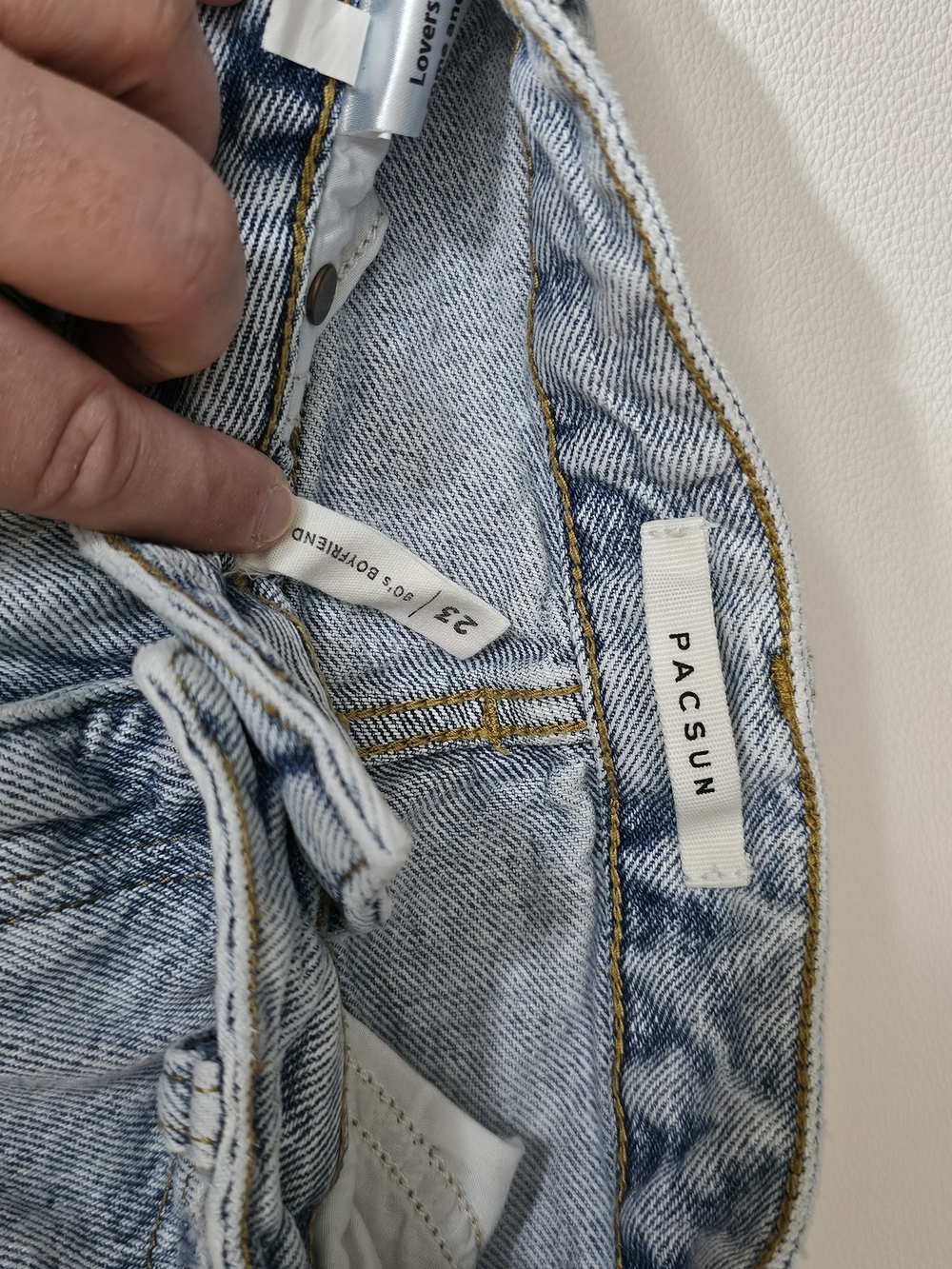 PacSun Light Wash Blue Jeans, Size 23, 90s Boyfriend, Distressed, Ripped